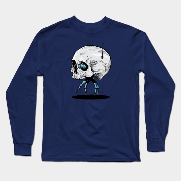 Robot skull Long Sleeve T-Shirt by StefanAlfonso